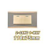 2 Gang 1 Way Wall Switch ARL-INT102U