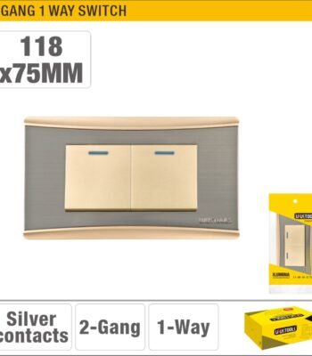 2 Gang 1 Way Wall Switch ARL-INT102U