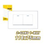2 Gang 2 Way Wall Switch ARL-INT602U