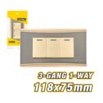3 Gang 1 Way Wall Switch ARL-INT103U
