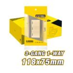 3 Gang 1 Way Wall Switch ARL-INT103U