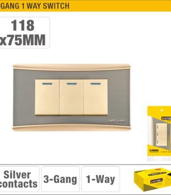 3 Gang 1 Way Wall Switch ARL-INT103U