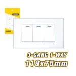 3 Gang 2 Way Wall Switch ARL-INT603U