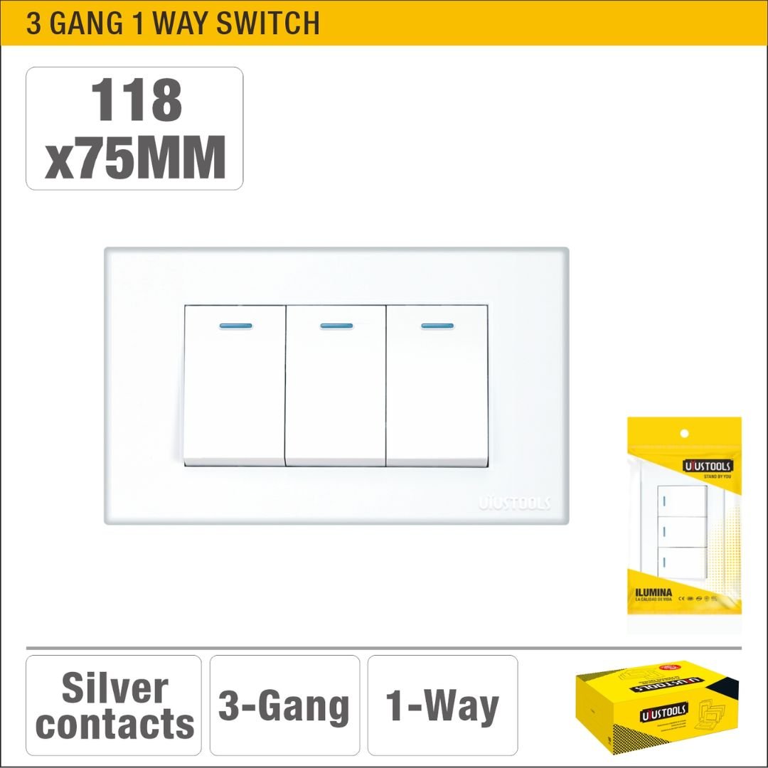 3 Gang 2 Way Wall Switch ARL-INT603U