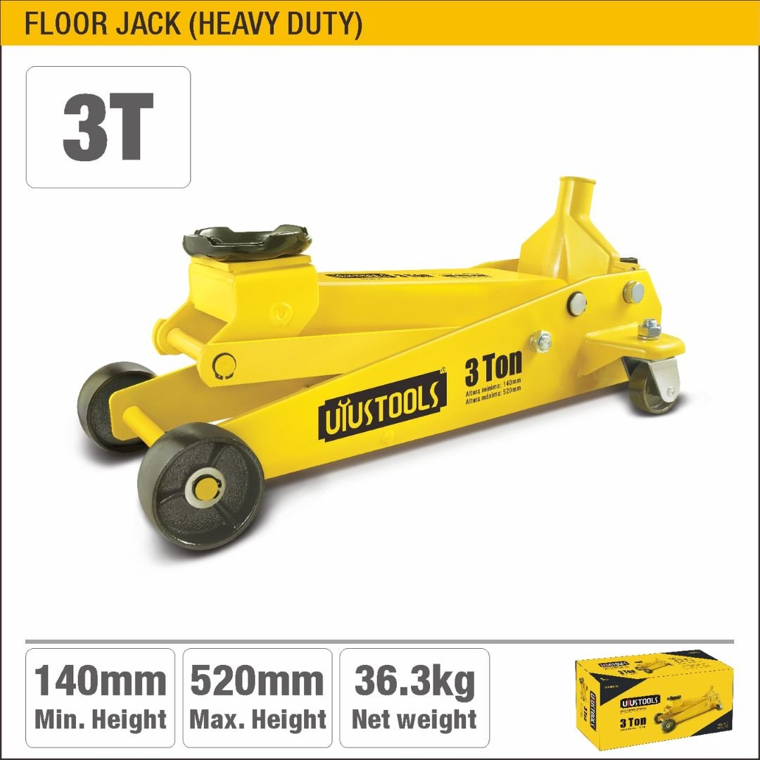 3 Ton Floor Jack (140-520mm Lift Height) with Safety Valve Model ARL-GAM03U