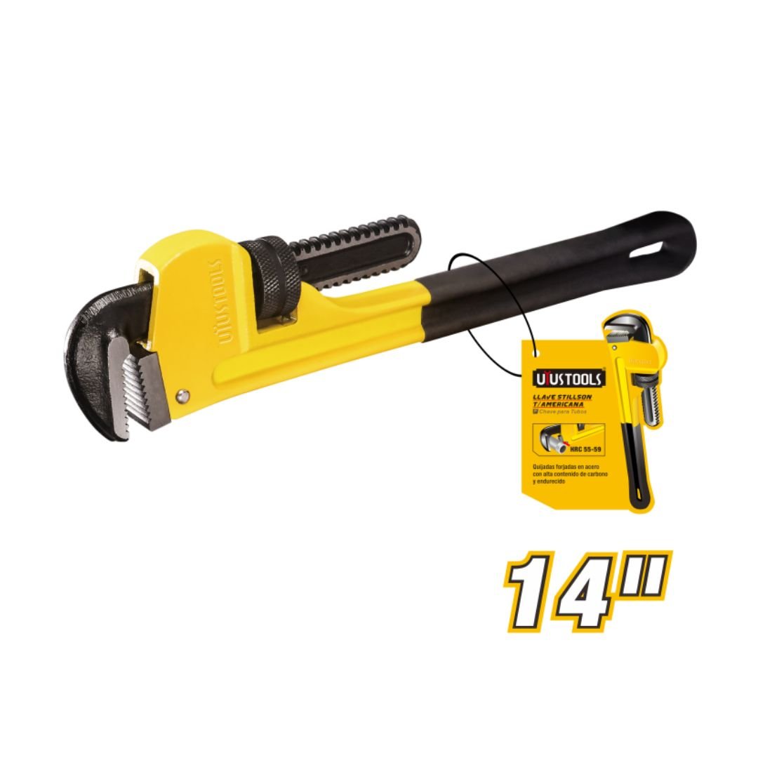 350mm Pipe Wrench with Hardened Carbon Steel Jaws Model ARL-YSP214