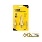 3pcs HSS Titanium Plated Step Drill Bit Set Model ARL-BCE3SU