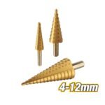 3pcs HSS Titanium Plated Step Drill Bit Set Model ARL-BCE3SU