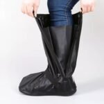 40 cm Waterproof Motorcycle PVC Rain Boots Shoe Cover with Zipper Unisex ARL-H-212