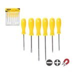 6-Piece Screwdriver Set with Magnetic Tips Model ARL-DEM06U