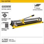600mm Multifunction Tile Cutter with Tungsten Carbide Blade Model ARL-CCA600