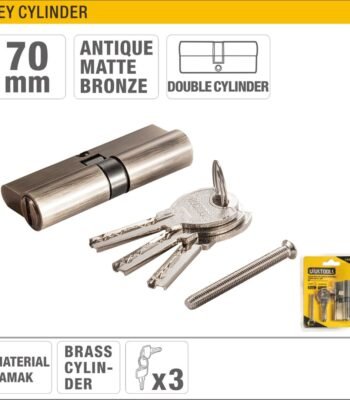 70mm Double Cylinder Key Lock with Antique Matte Bronze Finish Model ARL-CRZ70AB