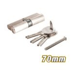 70mm Double Cylinder Key Lock with Modern Brushed Nickel Plated Finish Model ARL-CRZ70KN