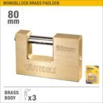 80mm Monoblock Brass Padlock Model ARL-CAR080