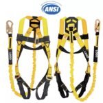 ANSI Full Body Safety Harness with Shock Absorber Lanyard ARL-HN39SET