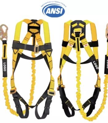 ANSI Full Body Safety Harness with Shock Absorber Lanyard ARL-HN39SET