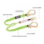 ANSI Z359.13 Certified Green Double Hooks Safety Lanyard Energy Absorber Lanyard ARL-HN31