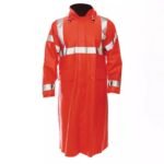 Anti Arc Flame High Visibility Reflective Waterproof PVC Coating Adult Men Raincoats ARL-FRC-001O