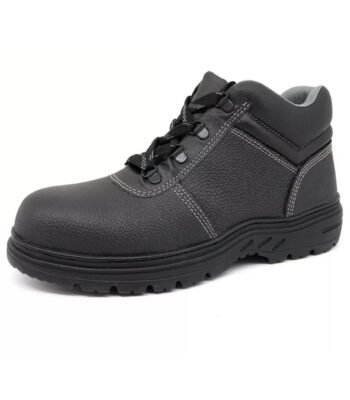 Black Leather Rubber Sole Industrial Safety Shoes with CE Steel Toe ARL-TM093