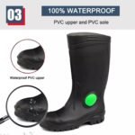Black Waterproof PVC Safety Boots ARL-GB39