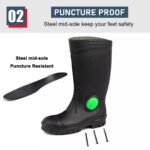 Black Waterproof PVC Safety Boots ARL-GB39
