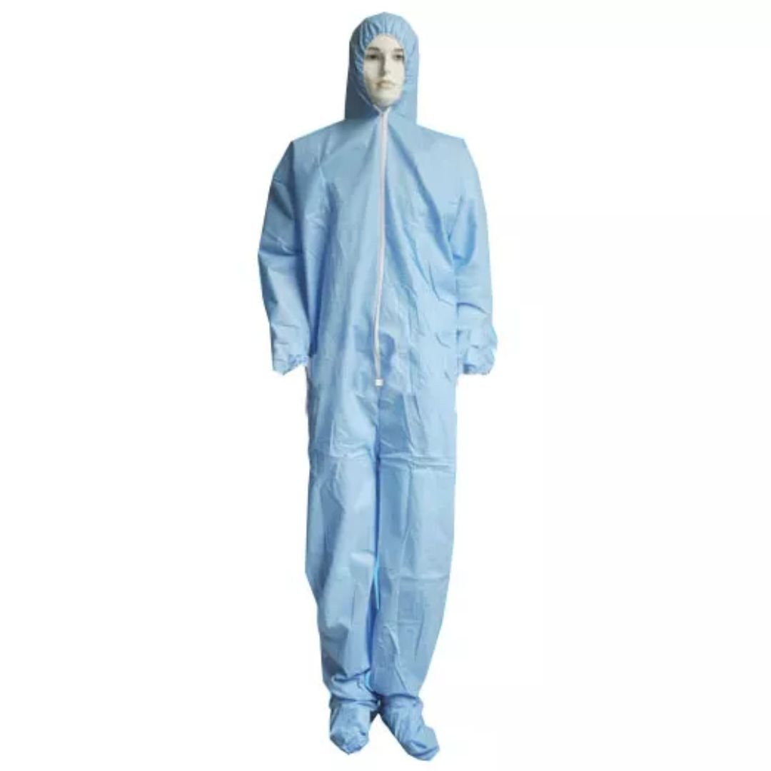 Blue Disposable Coverall Garments with Hood and Boot ARL-DPOV5