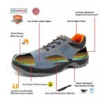 Blue Suede Leather Safety Shoes Unisex ARL-TM206