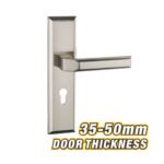 Bright Brushed Nickel Plated Double Cylinder Lever Handle Lock Model ARL-CH827KN