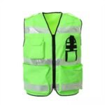 CE Class 2 Multiple Pockets Traffic Police Hi-vis Reflective Safety Vest ARL-RV08