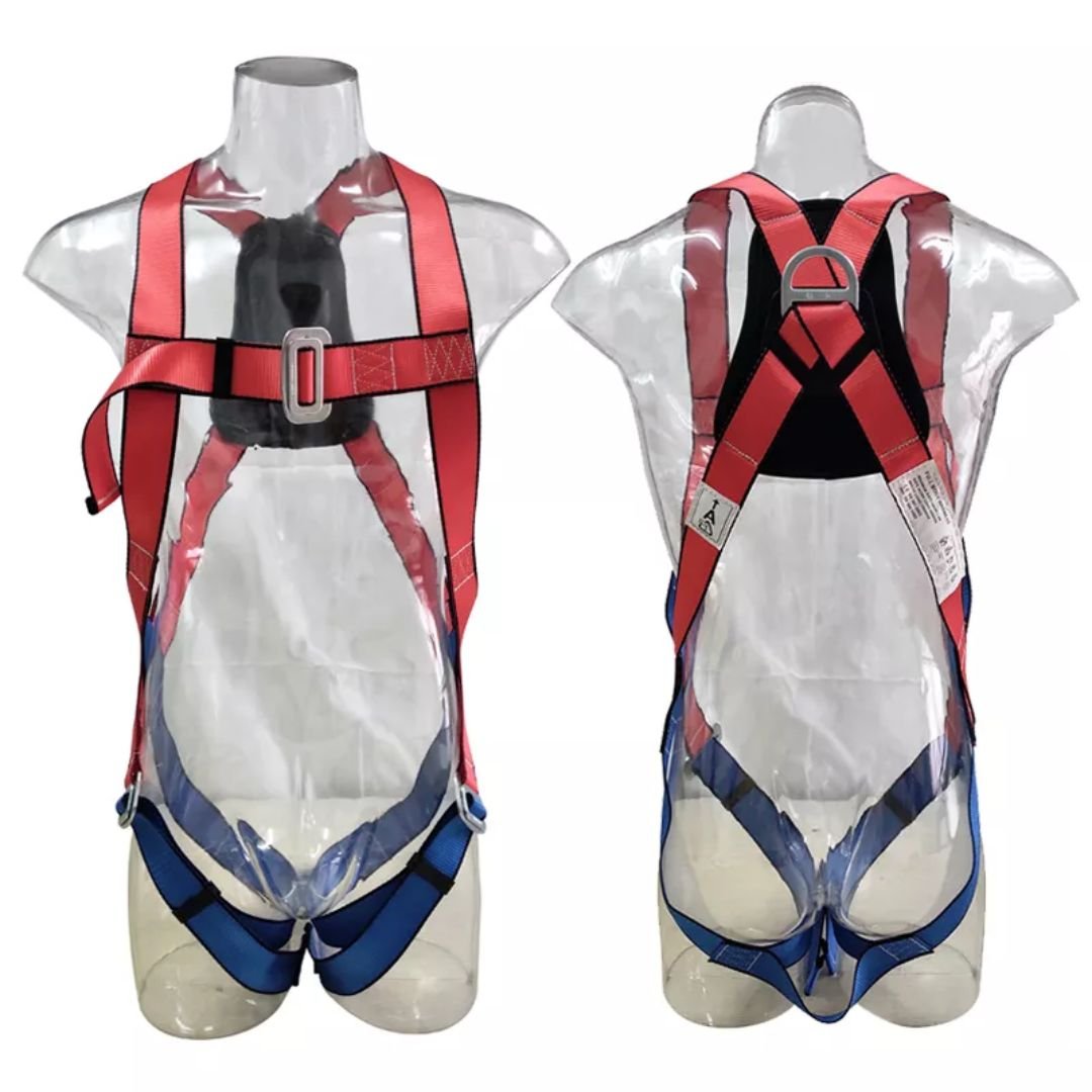 CE EN 361 Polyester Webbing Full Body Harness with Shock Absorber Lanyard ARL-HN01