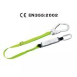 CE EN355 Adjustable Polyester Webbing Energy Absorber Lanyard with 1 Pc Forged Steel Scaffold Hook ARL-HN35