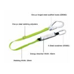 CE EN355 Adjustable Polyester Webbing Energy Absorber Lanyard with 1 Pc Forged Steel Scaffold Hook ARL-HN35