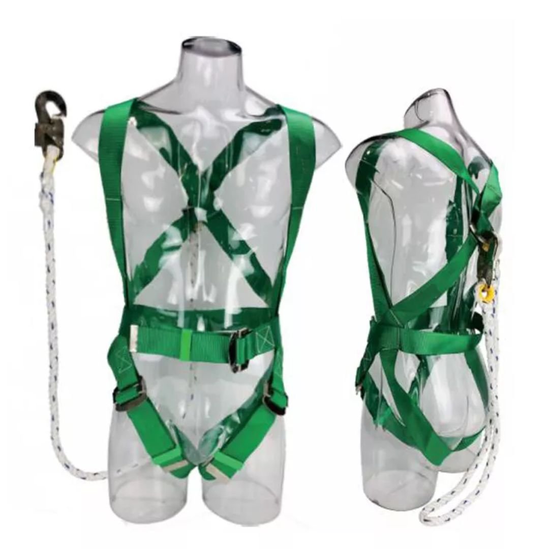 CE Polyester Webbing Protection Full Body Safety Harness with Shock Absorbing Lanyard ARL-HSL-5123