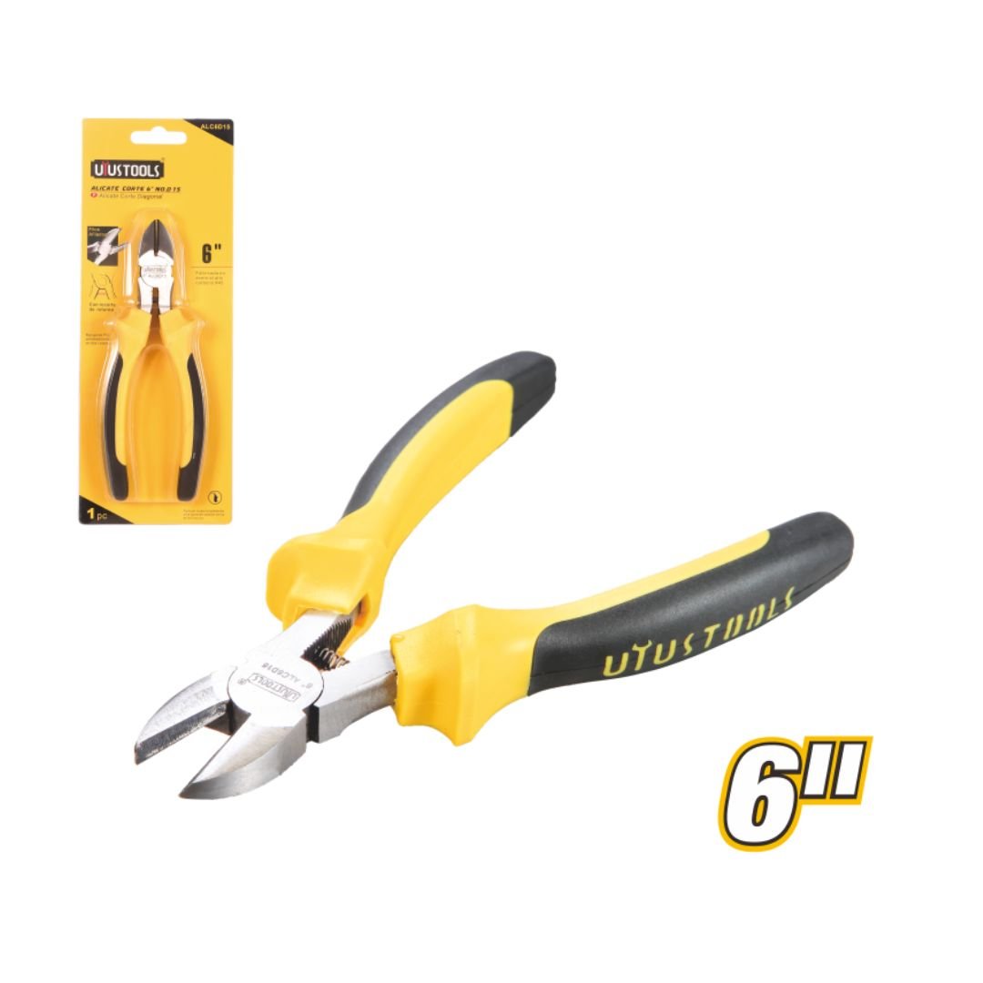 Diagonal Cutting Nippers with Hardened Cutting Edges and PVC Handle Model ARL-ALC6D15