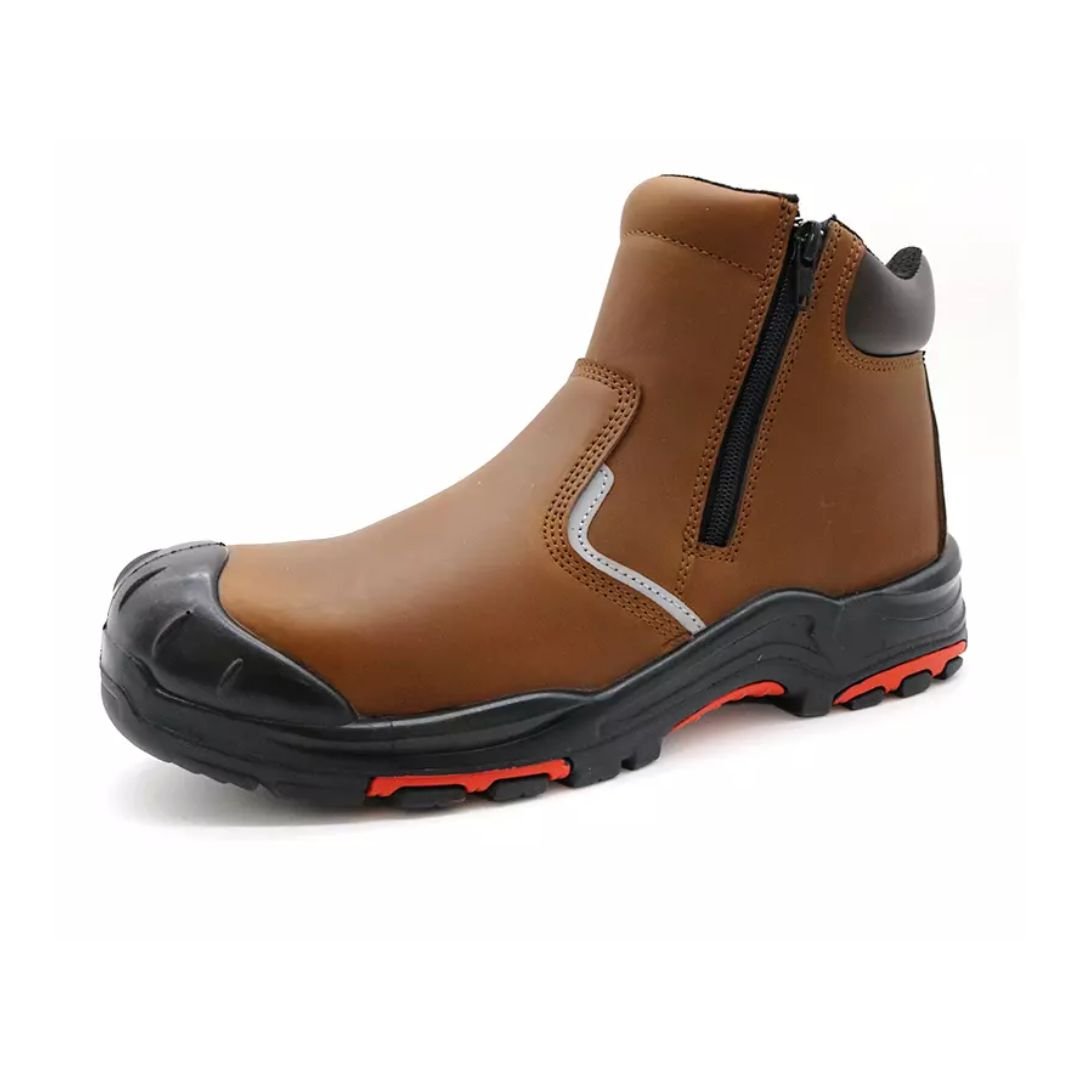 Fiberglass Toe Oil Industry Safety Boots with Zipper ARL-TM106