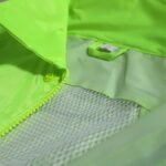 Fluorescent Green 170T Polyester Fabric PVC Coated Men Raincoat Waterproof ARL-RT34
