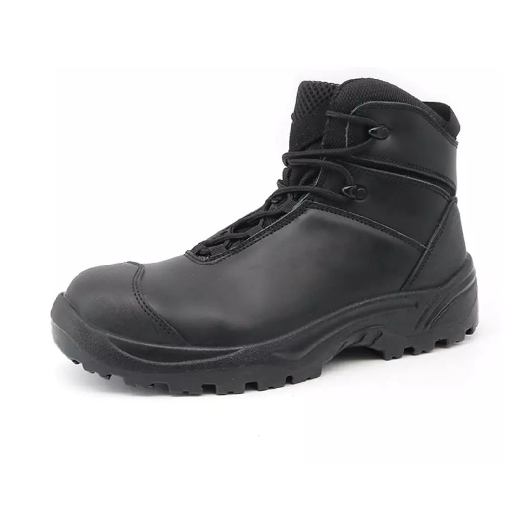 Genuine Leather Fiberglass Toe Safety Shoes Black ARL-TM3339