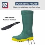 Green PVC Waterproof Safety Rain Boots ARL-GB39