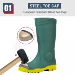 Green PVC Waterproof Safety Rain Boots ARL-GB39