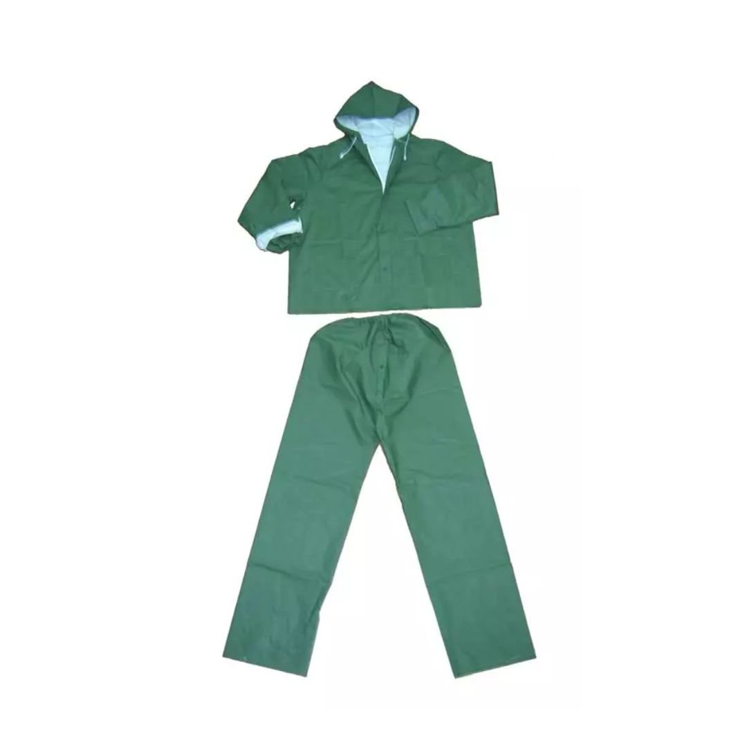 Green Waterproof PVC Polyester Rainsuit ARL-5101