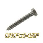 Hex Head Wood Screws (Black Finish, QI95 Steel) ARL-TOTN516312