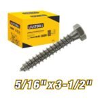 Hex Head Wood Screws (Black Finish, QI95 Steel) ARL-TOTN516312