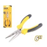 Long Nose Pliers with Hardened Cutting Edges and PVC Handle Model ARL-ALP6D15