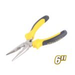 Long Nose Pliers with Hardened Cutting Edges and PVC Handle Model ARL-ALP6D15