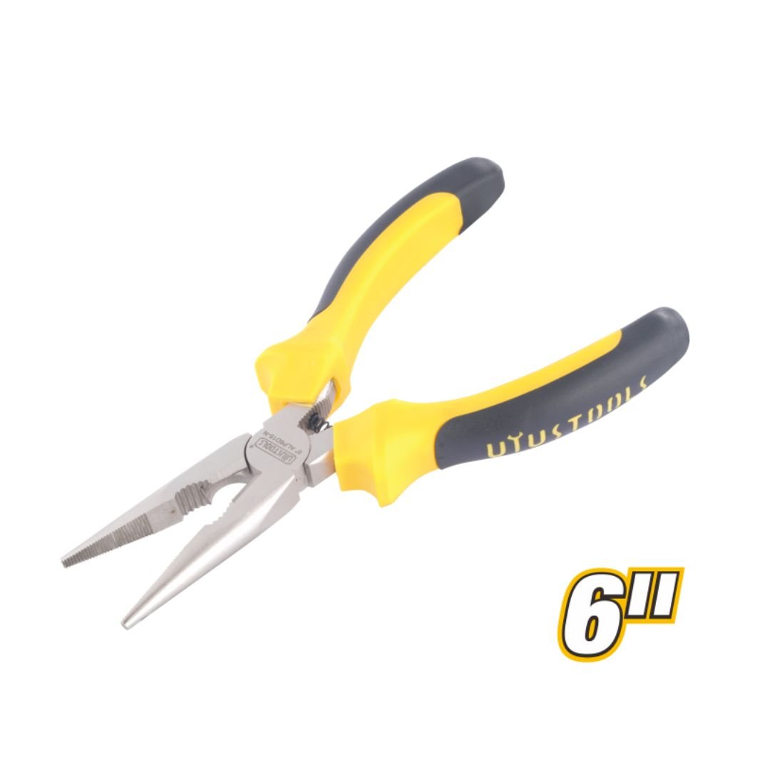 Long Nose Pliers with Hardened Cutting Edges and PVC Handle Model ARL-ALP6D15