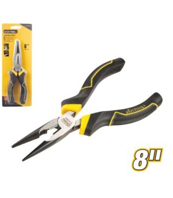 Long Nose Pliers with Laser Hardened Cutting Edges and TPR Grip Model ARL-ALP815