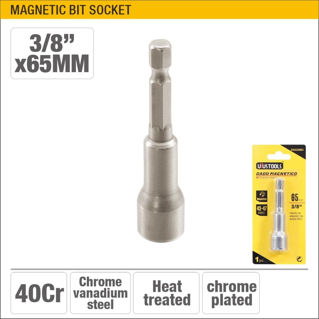 Magnetic Bit Socket Chrome Vanadium Steel Model ARL-DAG308U