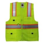 Multiple Pockets Hi-vis Reflective Safety Vest with Zipper ARL-SV03
