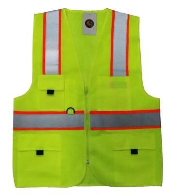 Multiple Pockets Hi-vis Reflective Safety Vest with Zipper ARL-SV03