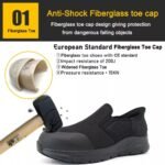 New Anti-slip Fiberglass Toe Safety Shoes without Laces ARL-TM2022